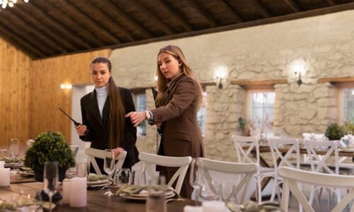 We help you with specific things, like finding vendors or managing your budget.