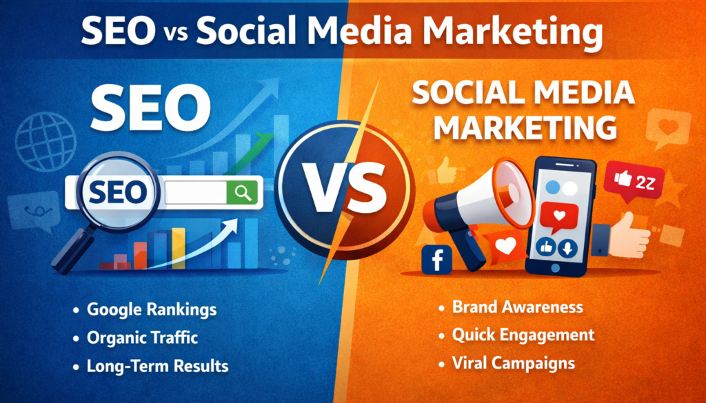 SEO vs Social Media Marketing
